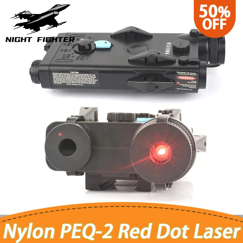 Wadsn PEQ-2 Red Dot Laser Nylon AN Peq Sight PEQ2 Indicator Fit 20mm Rail  Tactical Hunting Weapon Scout Light For CS Wargame