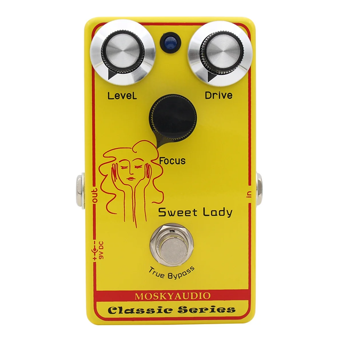 

A79E-Mosky Sweet Lady DISTORTION Overdrive Guitar Effect Pedal for Electric Guitar with Level Drive and Focus Control