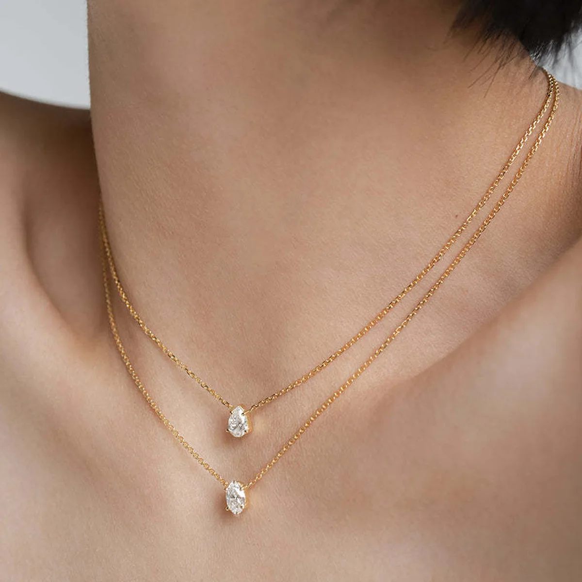 Trendy Zirkon Anhänger Halskette Für Frauen Multilayer Kette Halsband Mode Weibliche Party Glänzenden Schmuck Geschenk