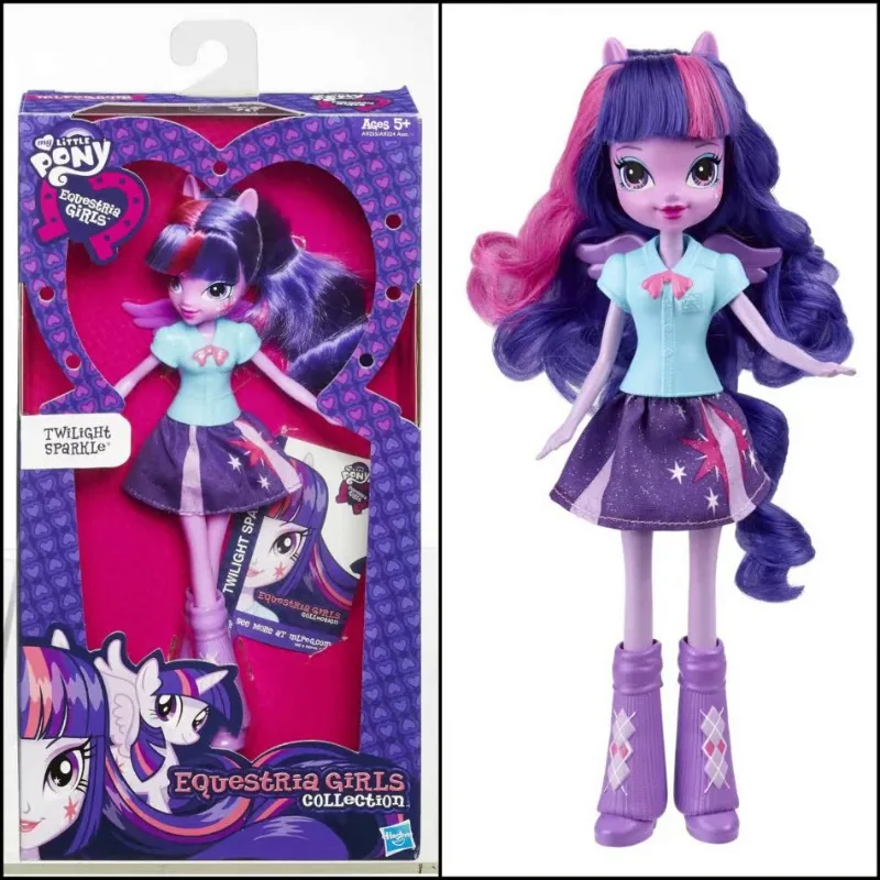 Hasbro My Little Pony Figure Spike Fluttershy Twilight Sparkle Pinkie Pie Princess Cadence Twilight Sparkle Equestria Girls Toy