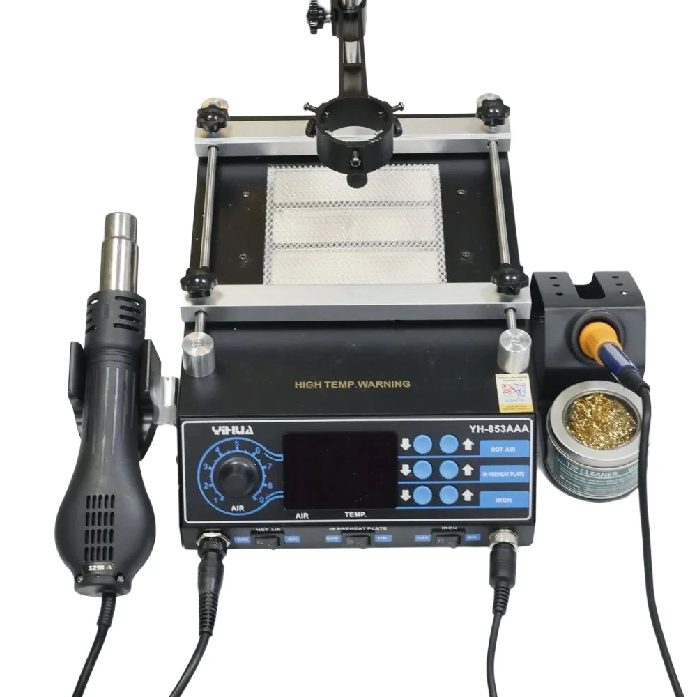 

YIHUA 853AAA Soldering Station with Built-in Preheating and 3-in-1 Hot Air Gun Welding Repair Tools Desoldering Stations
