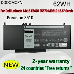 DODOMORN 노트북 배터리, 델 래티튜드 14 5470 E5470 15 5570 E5570 정밀 15 3510 TXF9M 07V69Y 7V69 79VRKY 62Wh 7.6V, 6MT4T