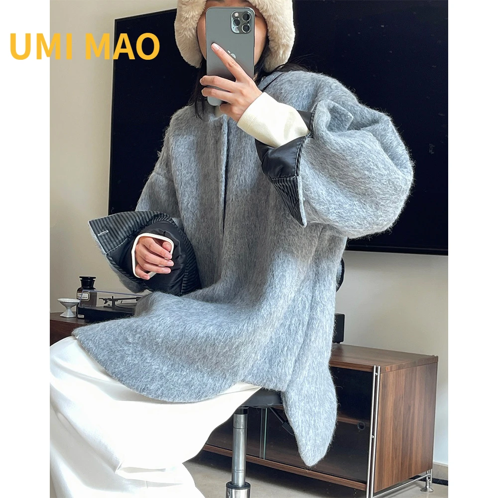 UMI MAO Autumn Winter New Korean High Collar Vest Contour Loose Thin Wide Shoulder Sleeveless Undershirt Tops Female Thick