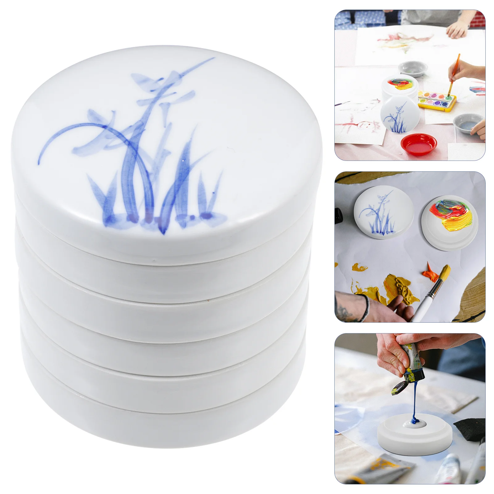 

1Set Eco-Friendly Color Mixing Tray with Cover 5-Tier Paint Storage for Watercolor Acrylics Portable Pigment Plate for Sketching