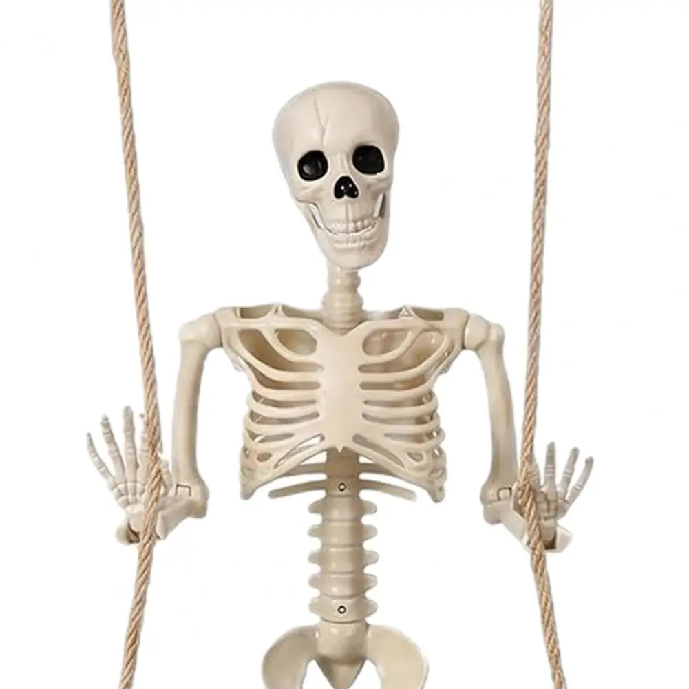 Halloween Skeleton Swing Decoration Flexible Posture Skeleton Halloween Swinging Skeleton Decoration 35 Spooky Hanging
