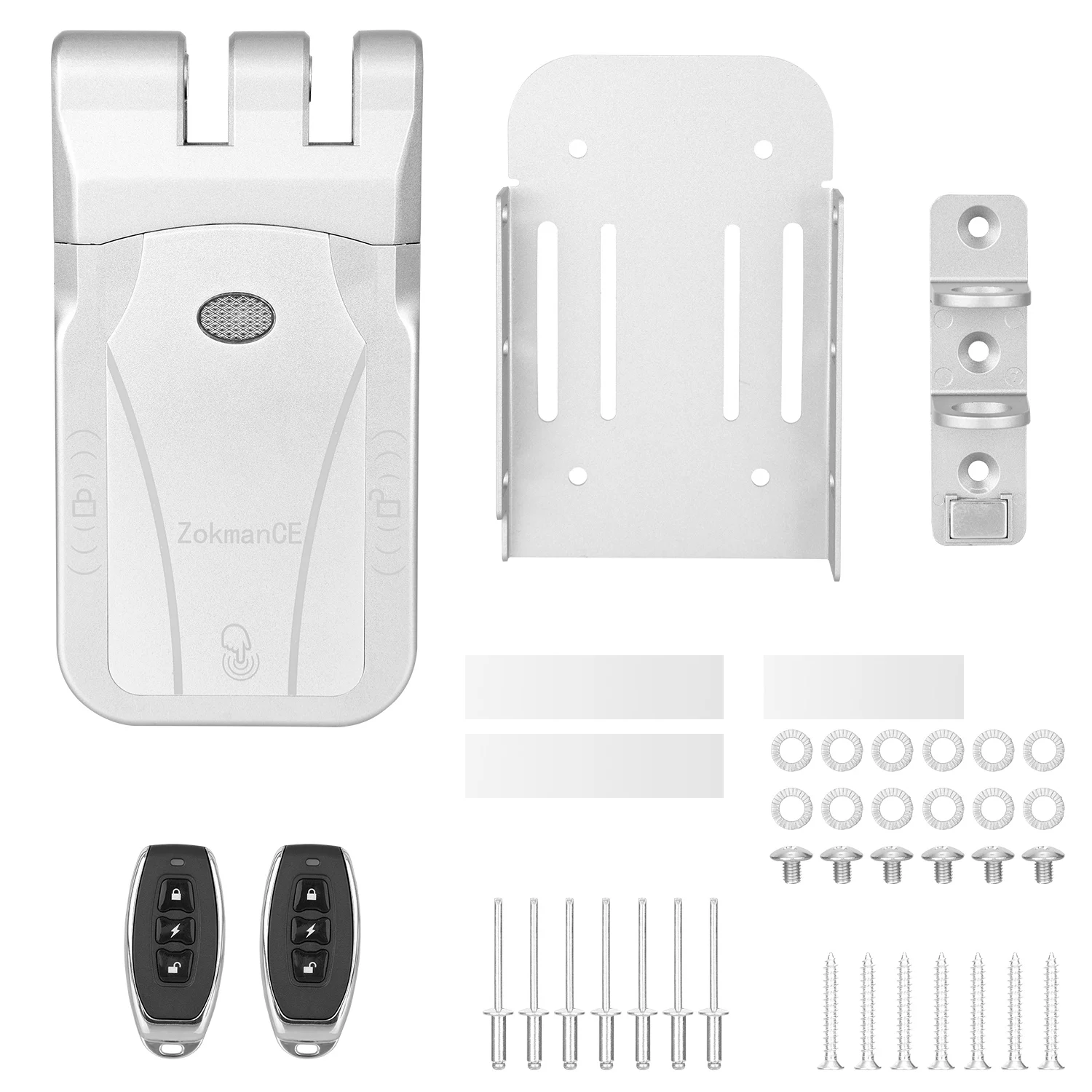 

ZokmanCE Electronic Lock Remote Control Door Lock Dual Motor Touch Lock/unlock 433Mhz Invisible Deadbolt Smart Lock Tuya Control