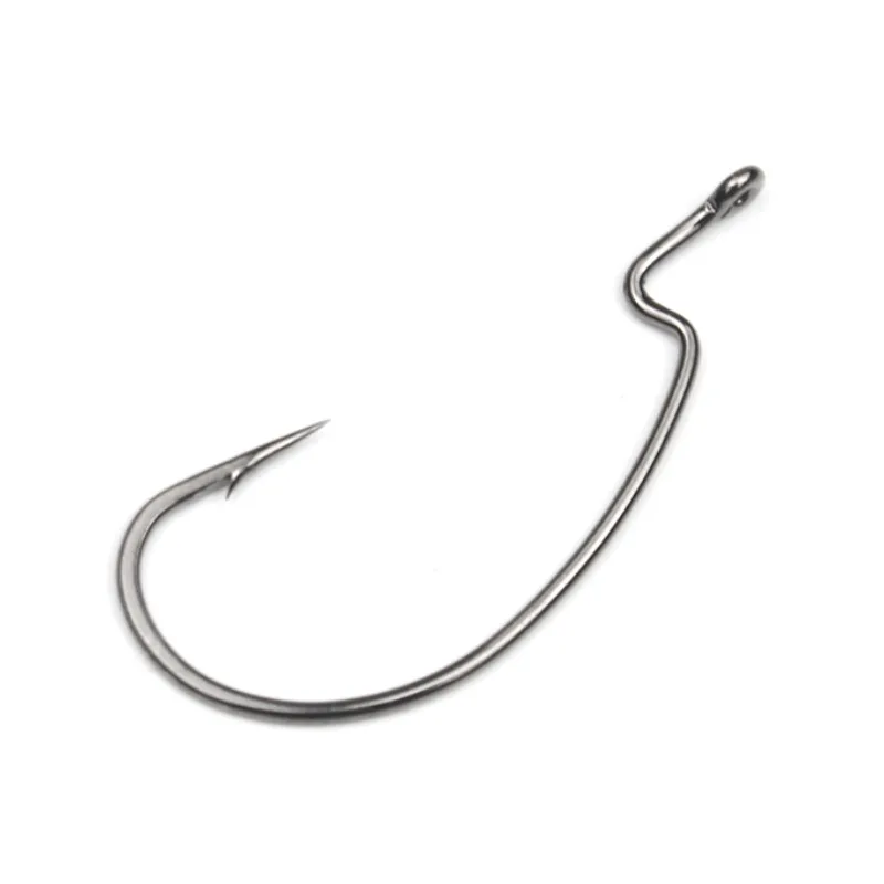 High Carbon Steel Fishing Hook Having Barbs Circled Crank For Soft Worm Bait Curved Fishhook Offshore Angling Curve Shank Tools