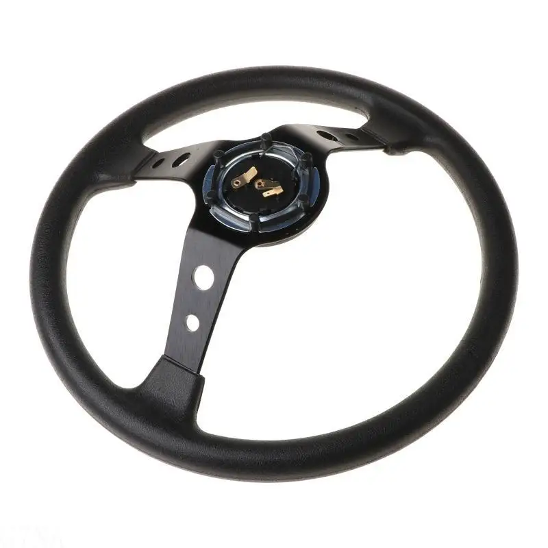 G7NA Auto Zubehör Sport Lenkrad Universal 14 zoll PVC Leder Lenkrad Auto Racing Lenkräder – Detail 10