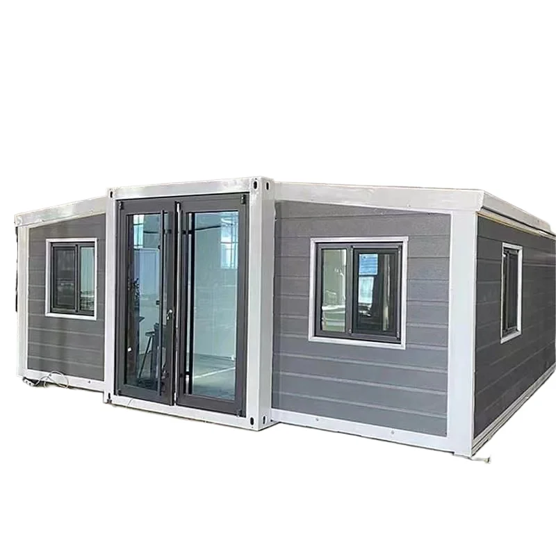 Assembleable 20ft Foldable And Movable Residential Expandable Double-wing Box Live-able Container Houses Ready To Living