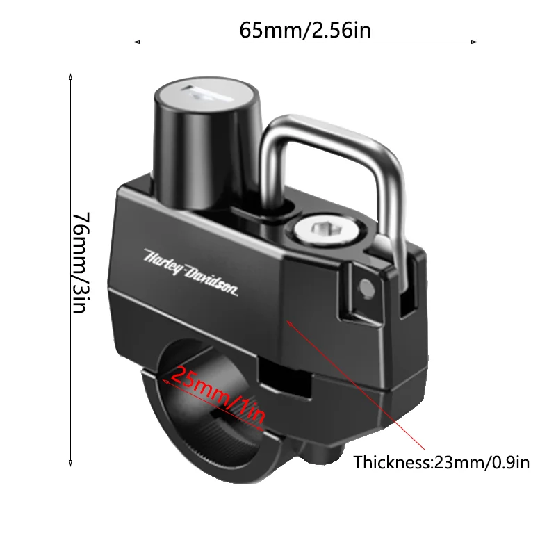 Bloqueo antirrobo para casco de motocicleta, seguridad para manillar, equipo de ciclismo para harley-davidson PAN AMERICA 1250