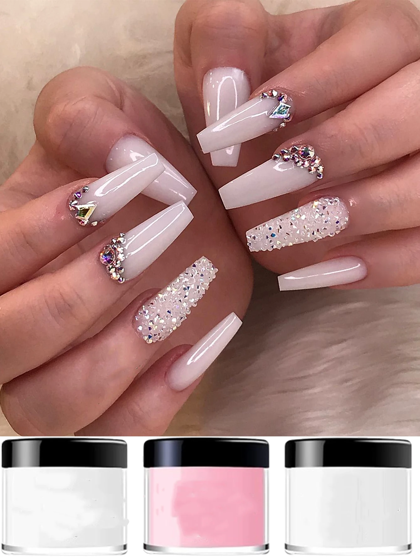 

120g Carving Flower DIY Powder For Nail Art ,Acrylic Nail Powder,Nude-Range Crystal Nails Dust,For Build,Carved,Dip