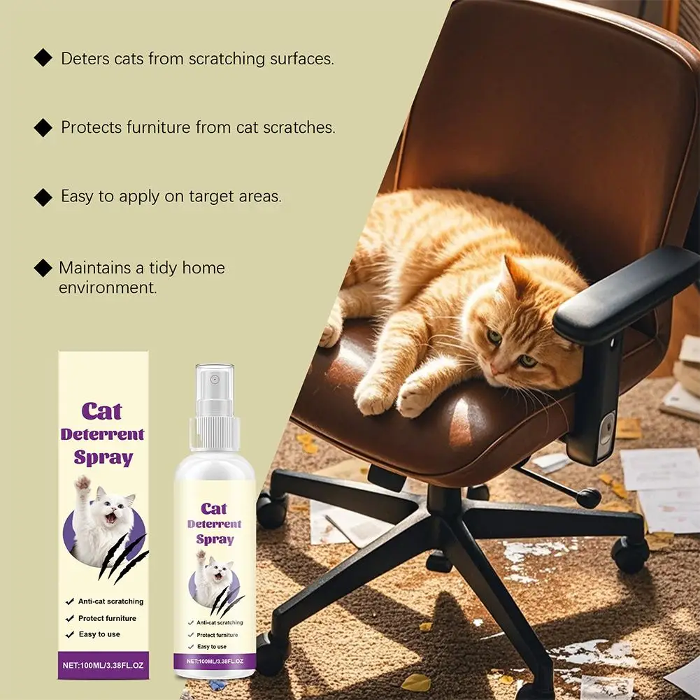 رذاذ مضاد للخدش للحيوانات الأليفة، زيت قشر الليمون، ديناتونيوم بينزويت يمنع القطط من الخدش، يحمي الأدوات المنزلية #6