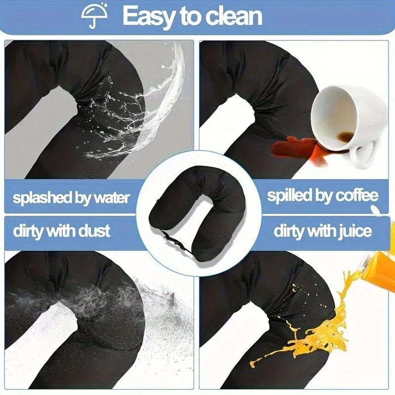 Fillable Travel Neck Pillow Case Carryable Pillowcase Storage Bag Airplane Cushion Travel Neck Pillow Self-filling Travel