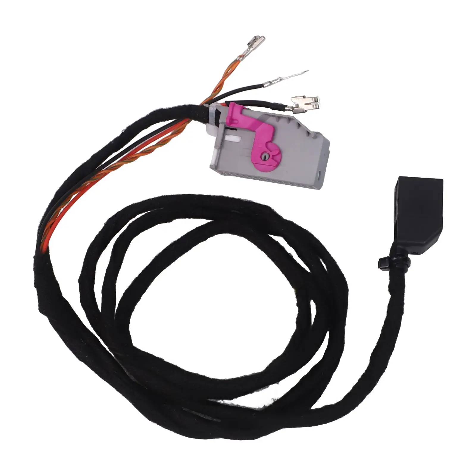 For RNS-E Car Audio Cable Multimedia Music Car Audio Installation Black Quick Installation Wear-resistant Material