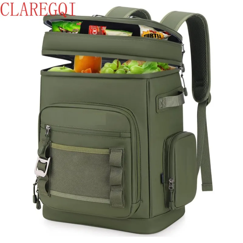 Durable Large capacity heat preservation Keep fresh Anti leakage cooler bag Outdoor storage ice camping gear Oxford backpack