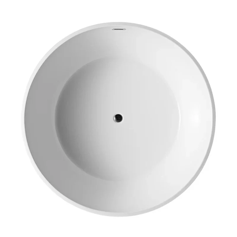 

Free-standing bathtub hotel bathroom indoor solid surface round adult acrylic
