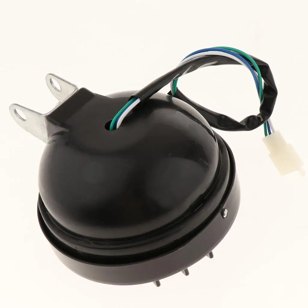 

Motorcycle Front Turn Signal Lamp LED Grid Headlight Black Plastic for Scooter Electric Bike Night Safety