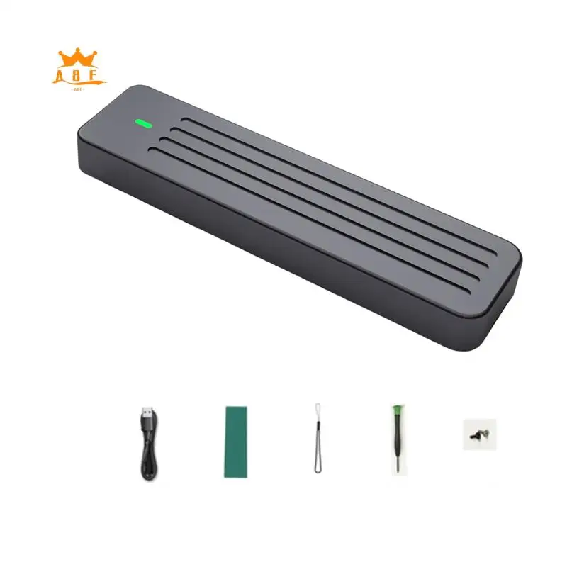 

A08E-M.2 Aluminium SSD Box , Support Nvme/NGFF SATA TYPE-C USB3.2 GEN2 Aluminum 10G Dual Agreement