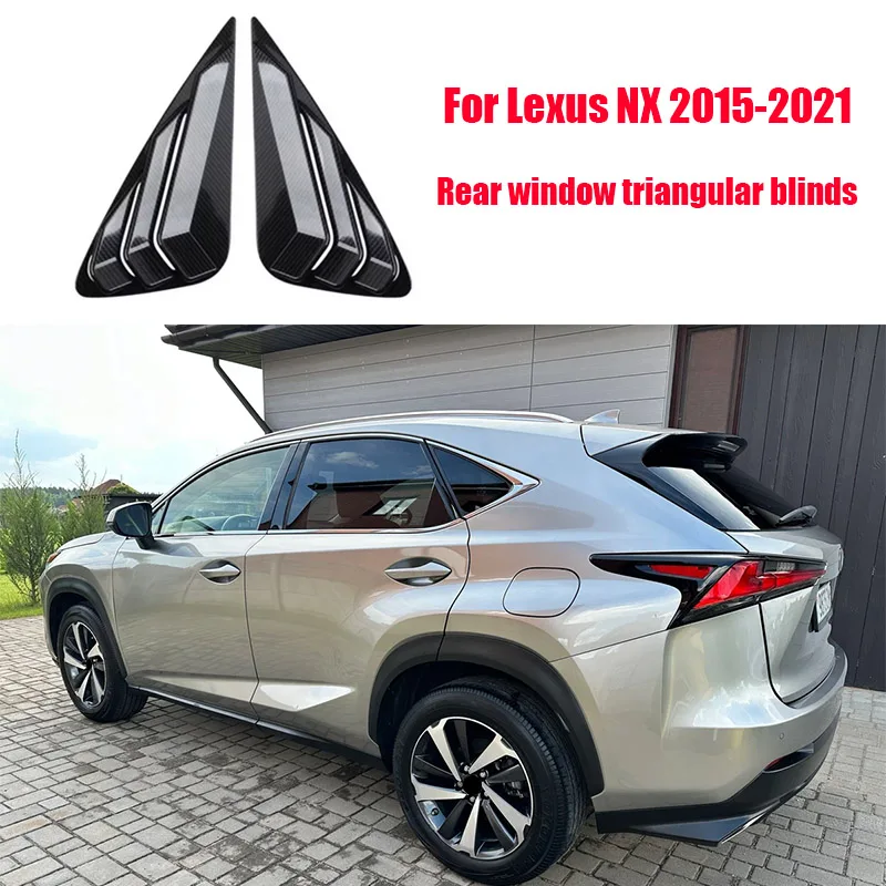 For Lexus NX 2015 2016 2017 2018 2019 2020 Car rear window triangular louver decorative frame ABS material