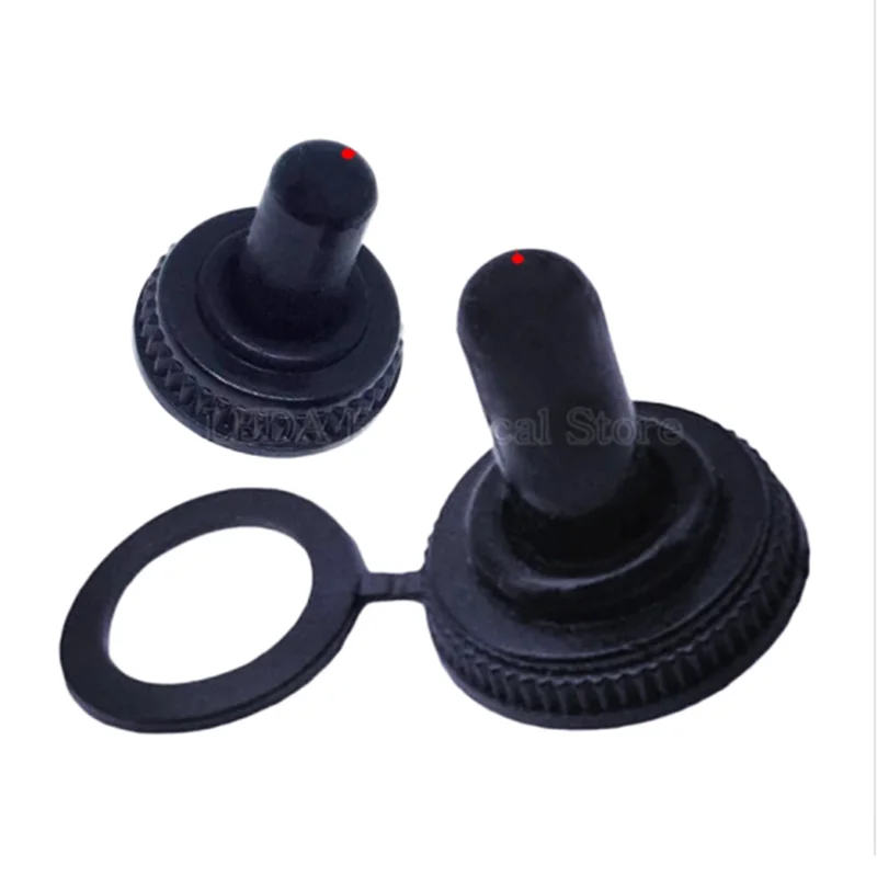 10Pcs Black Rubber Waterproof Boot Cap Dust Proof Protector for 6mm/12mm MTS/E-TEN Mini Toggle Switch