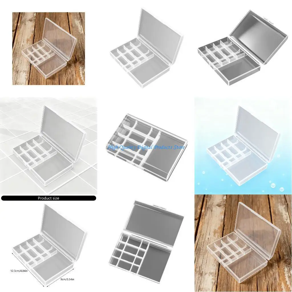

U2JE LR06 Plastic Storage Box Cover for Battery Transparent Battery Organization Container