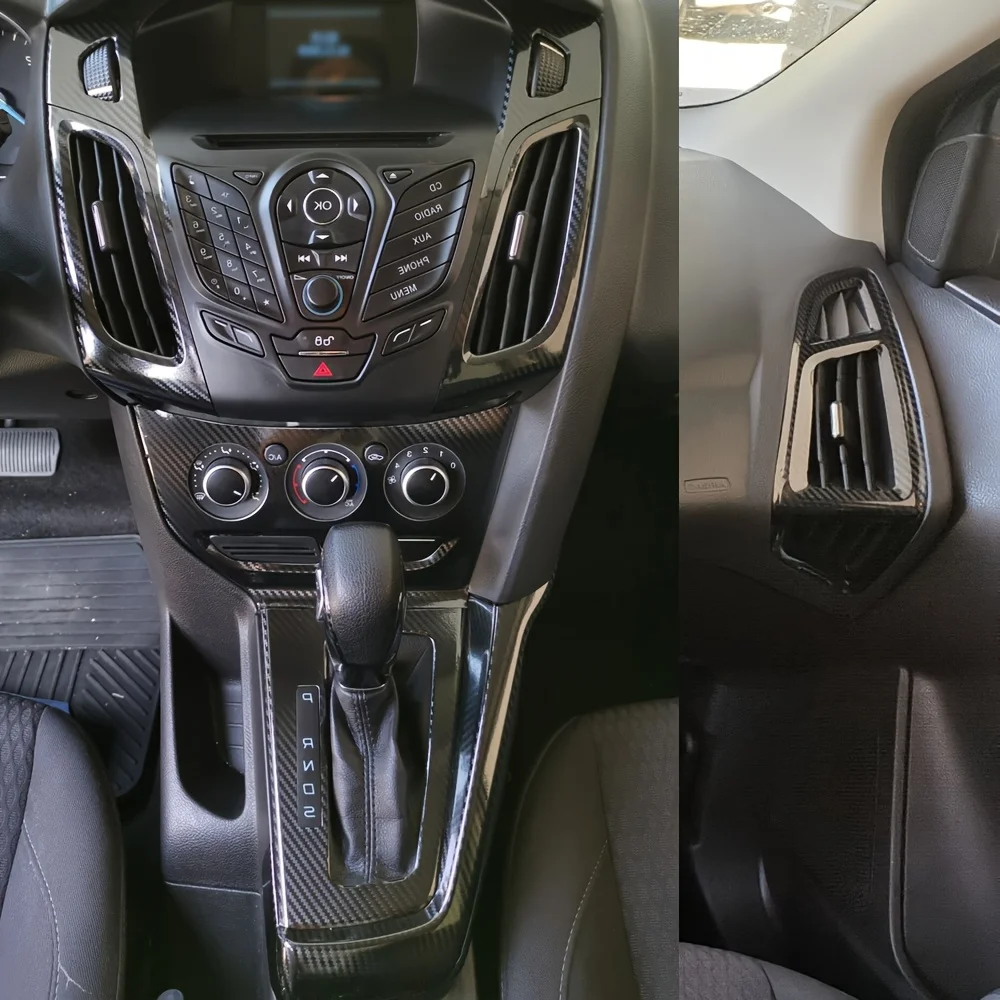 

For Ford Focus MK3 2011-2014 Interior Central Control Panel Door Handle 5D Carbon Fiber Stickers Decals Car styling Accessorie