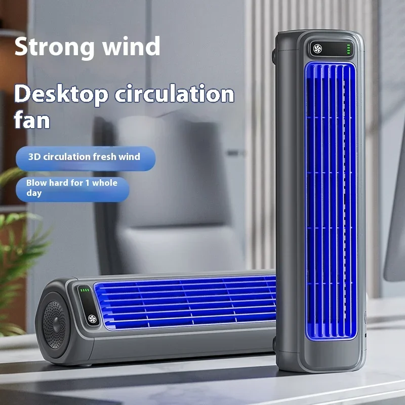 

3 Modes Air Cooling Fan Large Battery Household Desktop Small Air Cooler 720 ° Surround Silent Air Blower Portable USB Home Fan