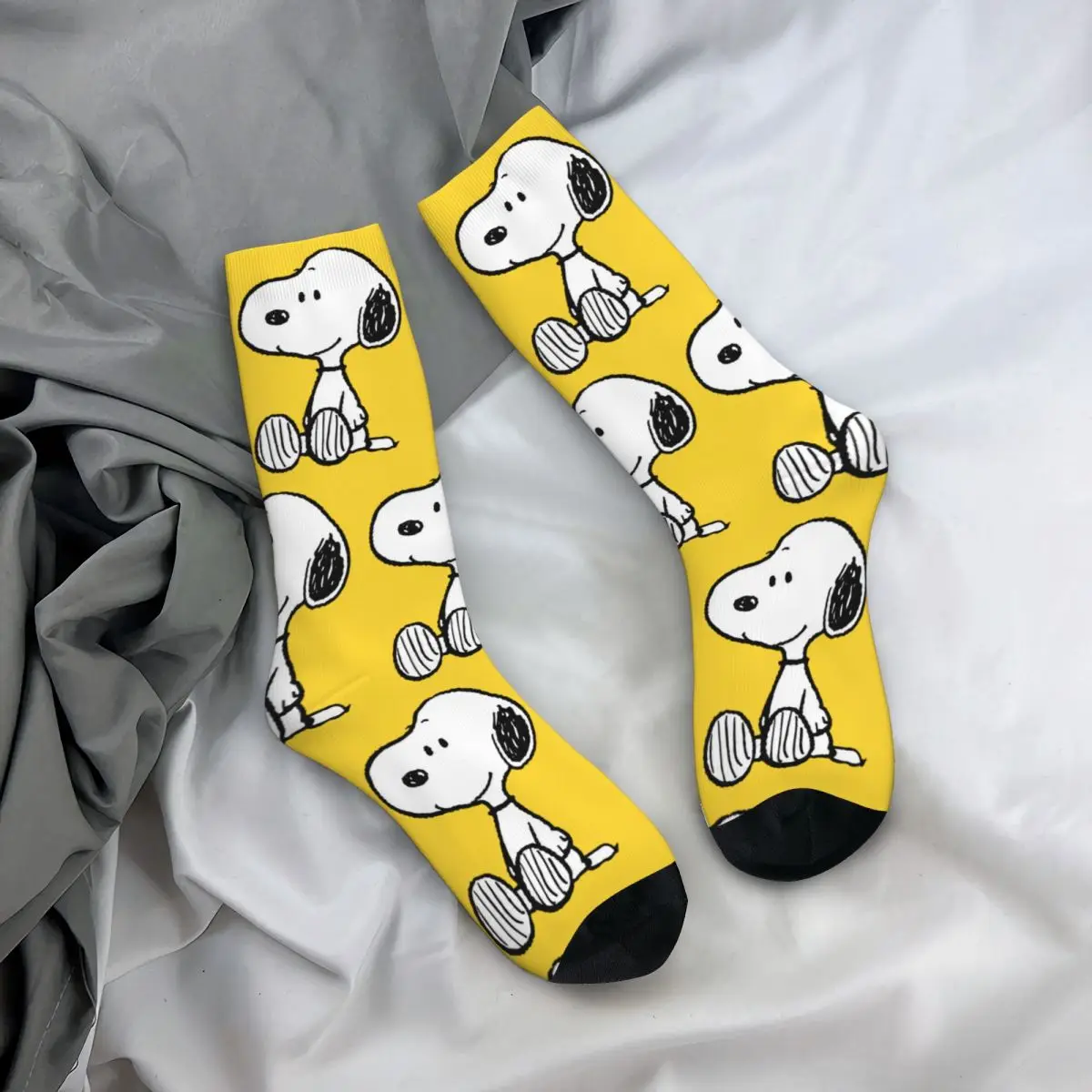 Snoopy Cartoon Peanuts Comic Merchandise Socks Cozy Cute Skateboard Middle Tube Socks Soft for Womens Small Gifts