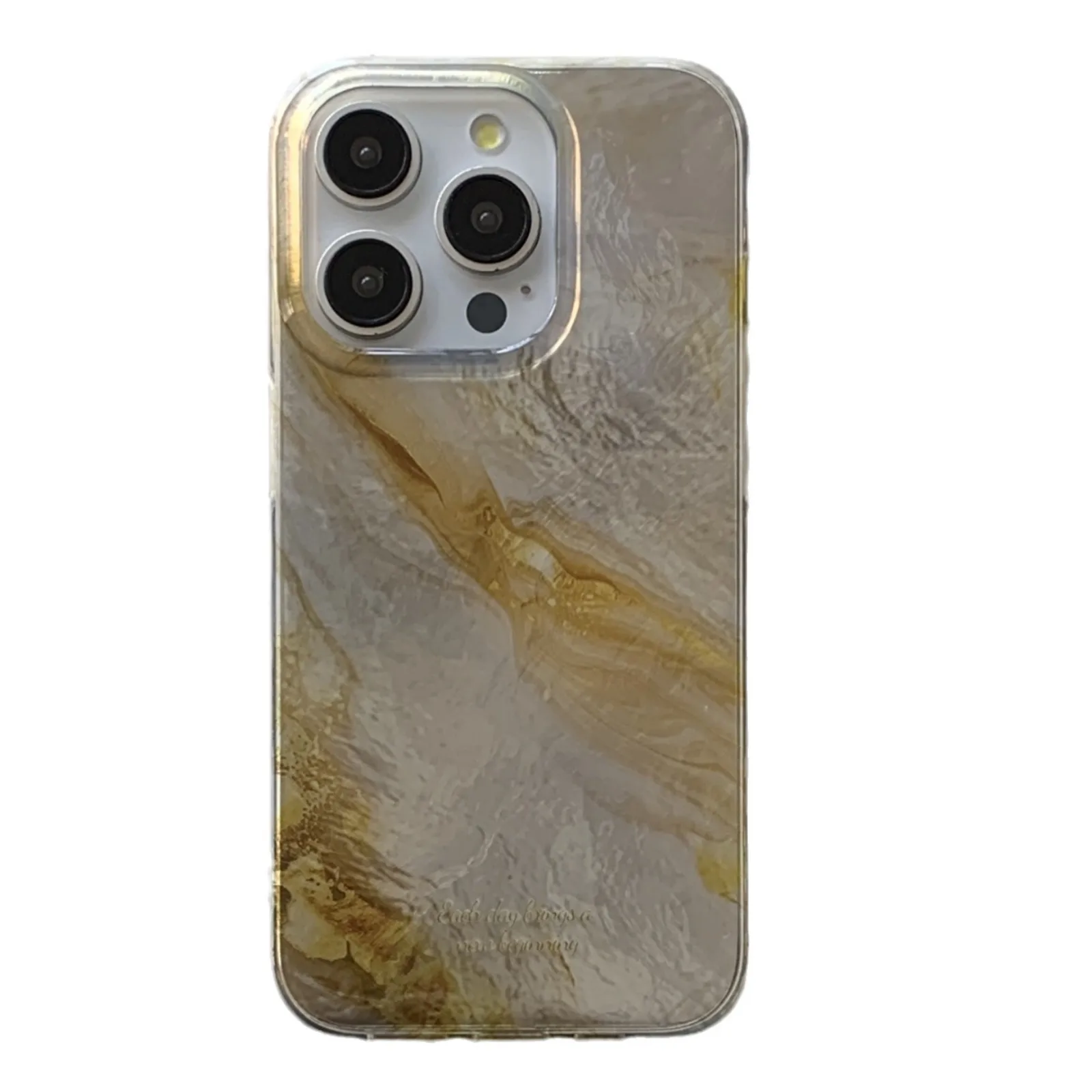 Gilded Marble Pattern Phone Case For iPhone 16 15 14 13 12 Pro Max Full Cover