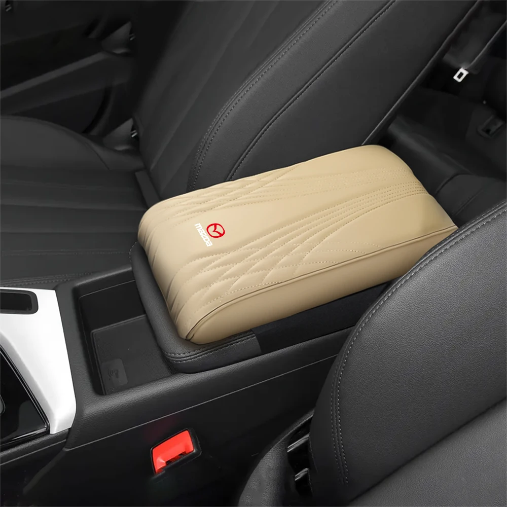 1PCS Car Armrest Mat Central Armrest Pad Protection Cushion For Mazda Axela CX5 CX3 CX4 CX30 CX9 Atenza Demio RX7 RX-7 RX-8 626