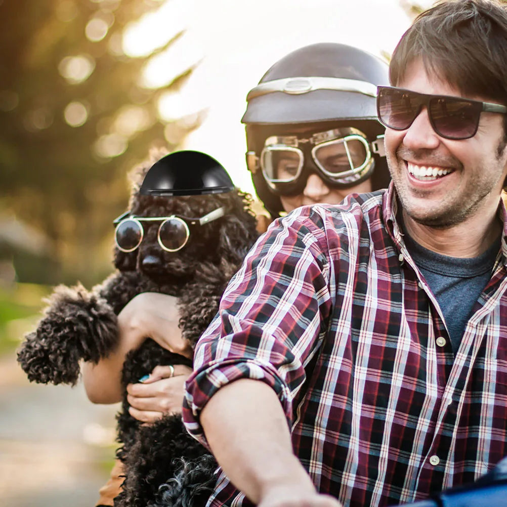 

Pet Safety Dog Goggles Lightweight Durable ABS Black Protective Headgear Small Pets Accessories Stylish Easy Maintain