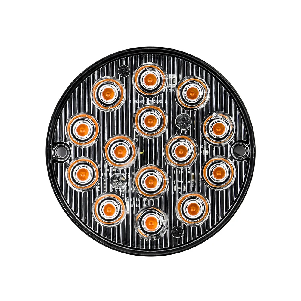 

1pcs Led Strobe Warning Light Strobe Grille Flashing Truck Lamp Amber Traffic Light 12V 24V Round Car Light Side Maker Lights