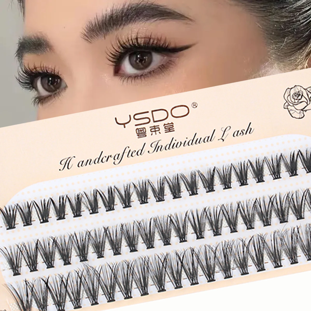 YSDO cils grappes 60 pièces cils en grappe 8-12mm cils individuels aspect naturel D Curl moelleux grappe cils bricolage Extension de cils