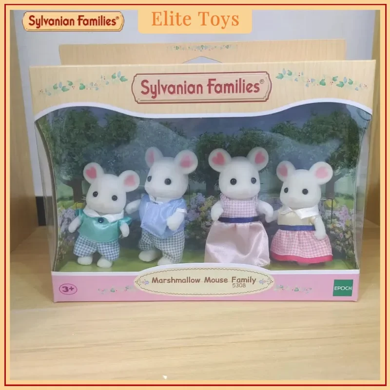Sylvanian Families Panda/Riccio/Flora Coniglio Famiglia Set Casa da gioco Cute Anime Figure Giocattoli da collezione Ornamenti per la stanza Regalo per bambini