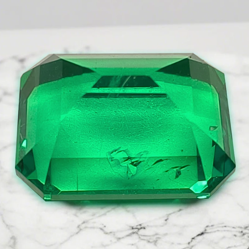 Lab Grown Colombia Emerald Loose Stone Hand Emerald Cut Hydrothermal Gemstone for DIY Jewelry Making Selectable AGL Certificate