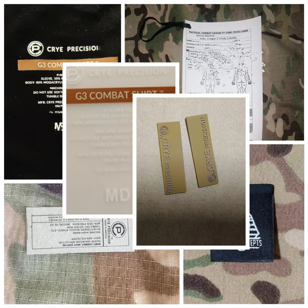 TCCC 카드 수리 키트, G2 G3 CRYE 탑 팬츠 태그, JPC2.0 FE RRO 태그