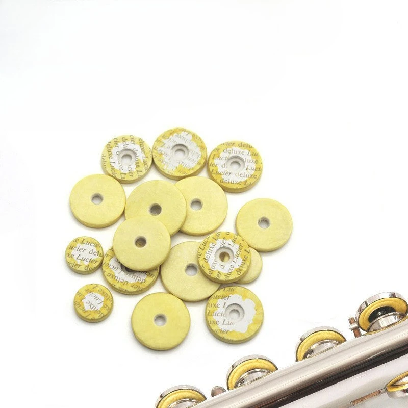 ‌16-Hole Flute Tone Hole Pad Set - Precision Air-Tight Seals for Flute Key Repairs