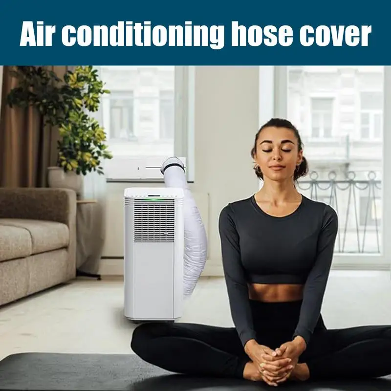 

AC Hose Insulation Sleeve Reusable AC Hose Vent Cover With Buckle Straps Protective Air Conditioner Parts Home Improvement Tool