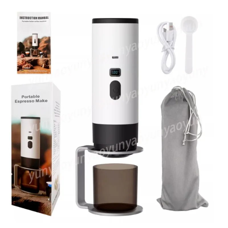 

Беспроводная портативная кофемашина, перезаряжаемая, для путешествий, электрическая, для капсул и молотого кофе