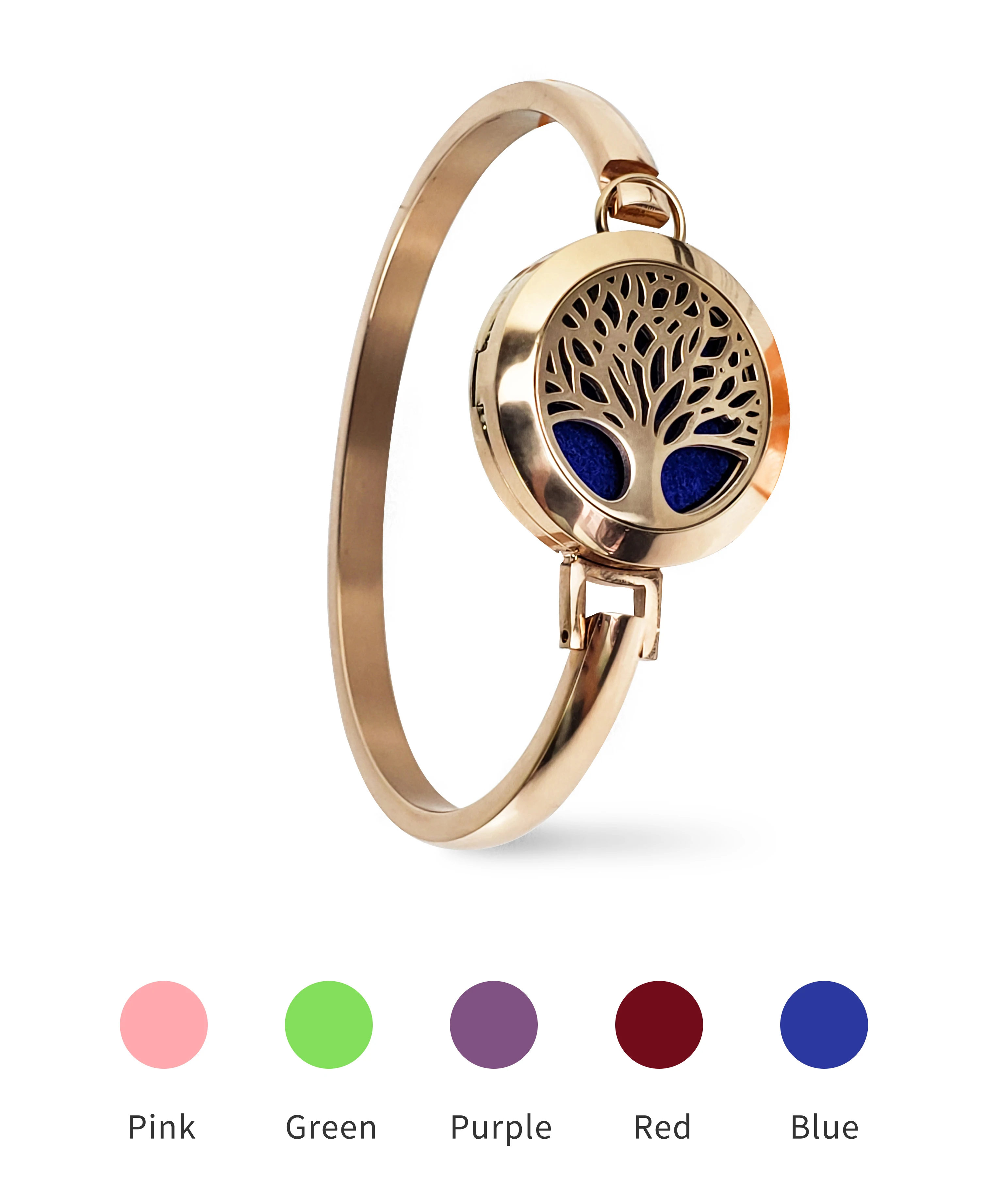 CAMAZ Aromatherapy Bracelet Stainless Steel Aroma Jewelry Perfume Essential Oil Diffuser Bracelet Tree of Life Charms Bracelets