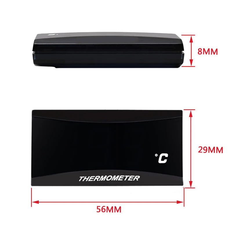 Immagine 4: KAIUVE Sensore di Temperatura Digitale Quadrato Rosso per Testata Cilindro Moto, Universale per NMAX125 XMAX250 300