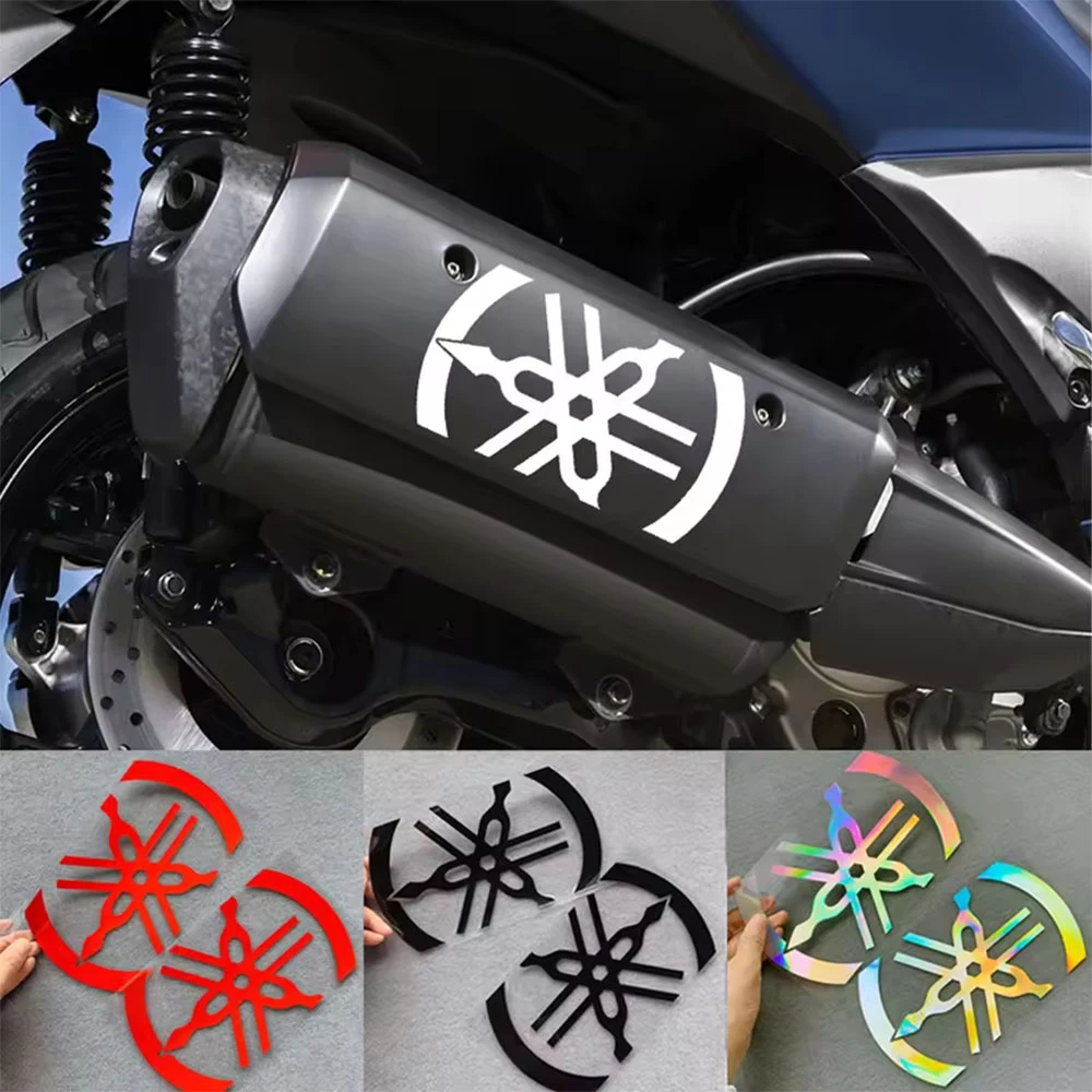 

1 комплект/2 шт. лазерных светоотражающих наклеек для мотоциклетного шлема Yamaha, аксессуары для модификации заднего багажника, водонепроницаемые декоративные наклейки