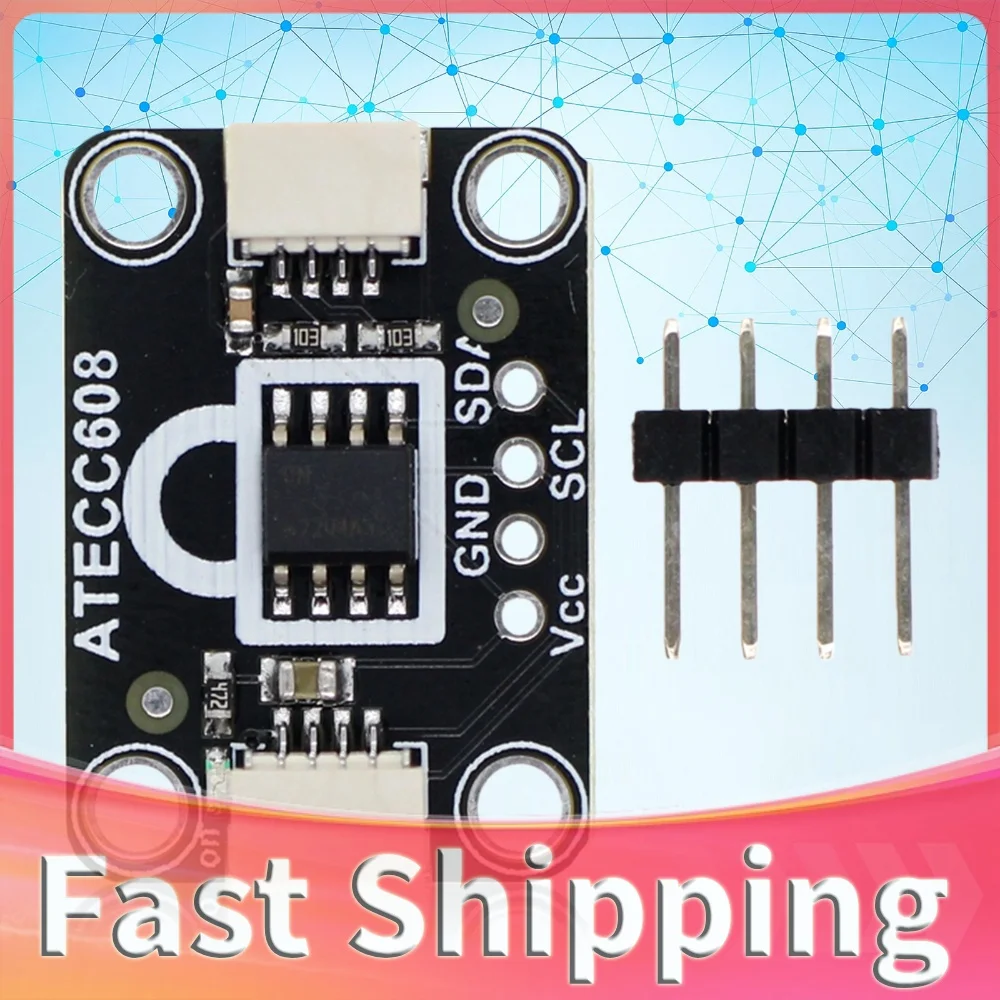 ATECC608 I2C Key Memory Module Compatible with STEMMA QT/Qwiic Power Supply Key Memory Module for Smart IoT Application