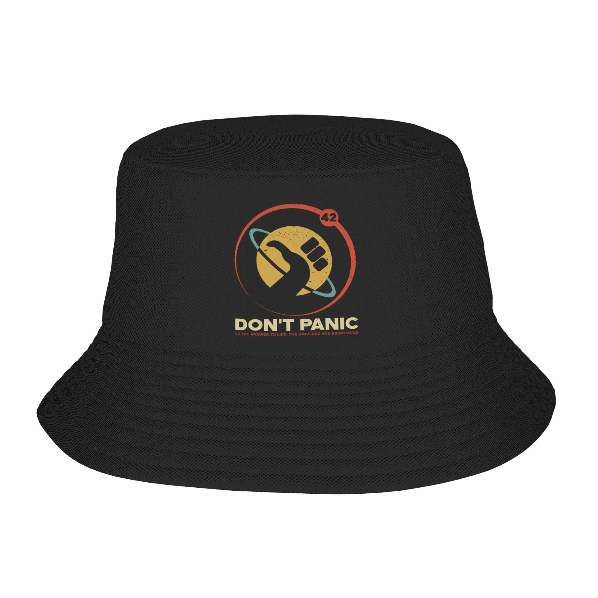 Vacation Headwear dont panic 42 The Answer To Life Douglas Adams Outfits Bucket Hat Cute Unisex  Sun Bob Hat