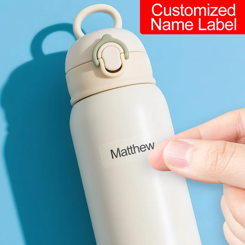 

‌Personalized School Stickers for Kids - Custom Waterproof Name Tags, Sports Bottle & Backpack Labels, Multilingual