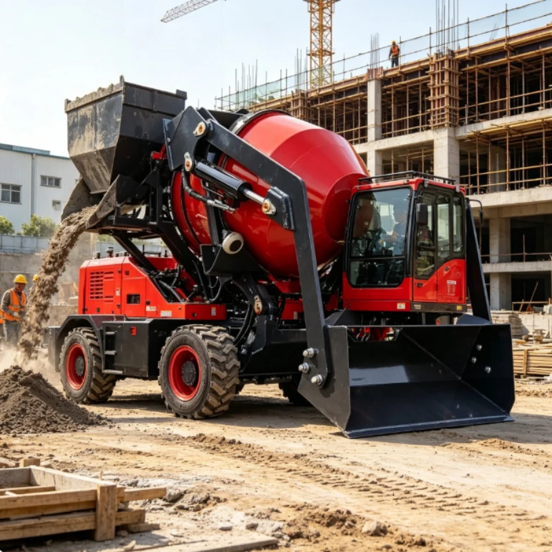 Customized Automatic Feeding Concrete Self-Loading Mixer Truck for Sale Price Concrete Mixer Truck Self Loading Dimensions