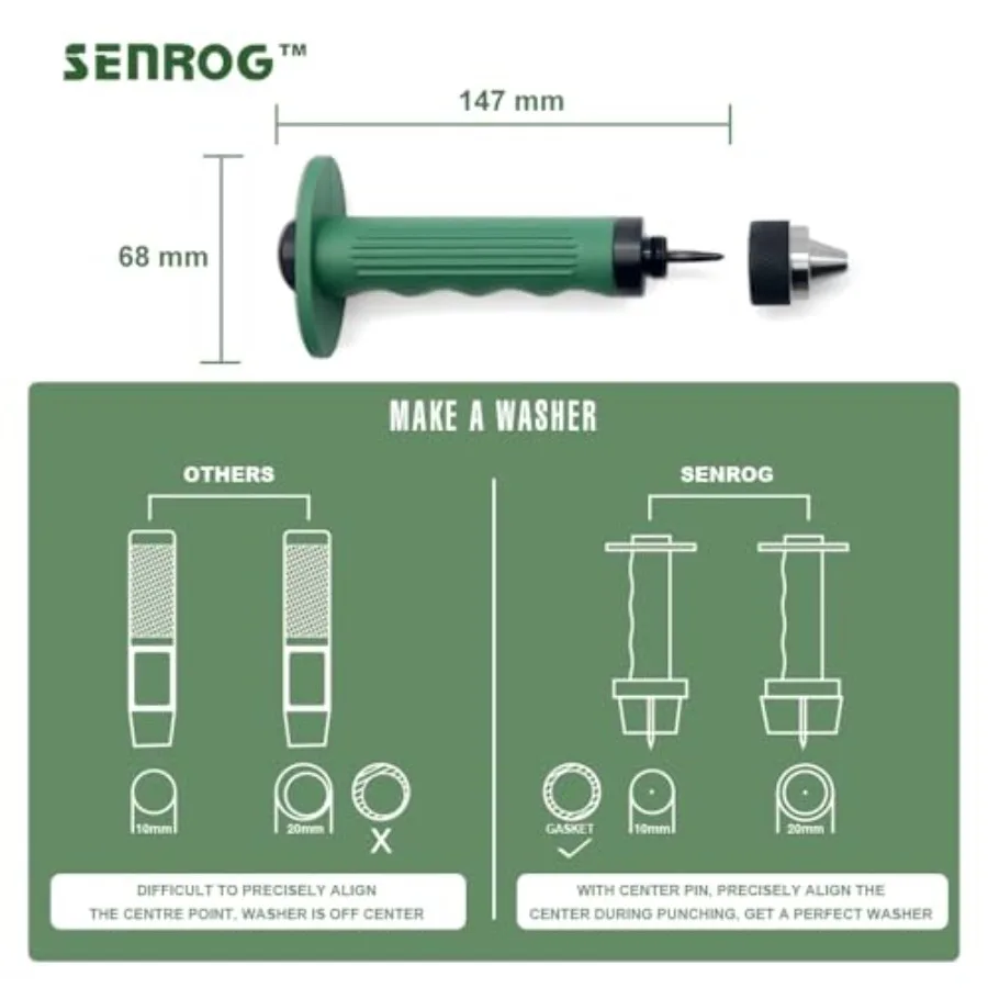 مجموعة خرامة حشية 12 في 1 مع خرامة ثقب جلدية حادة مجموعة ثقب مجوفة لصناعة الجلود 3 16 بوصة إلى 11 4 بوصة مجموعة ثقب #3