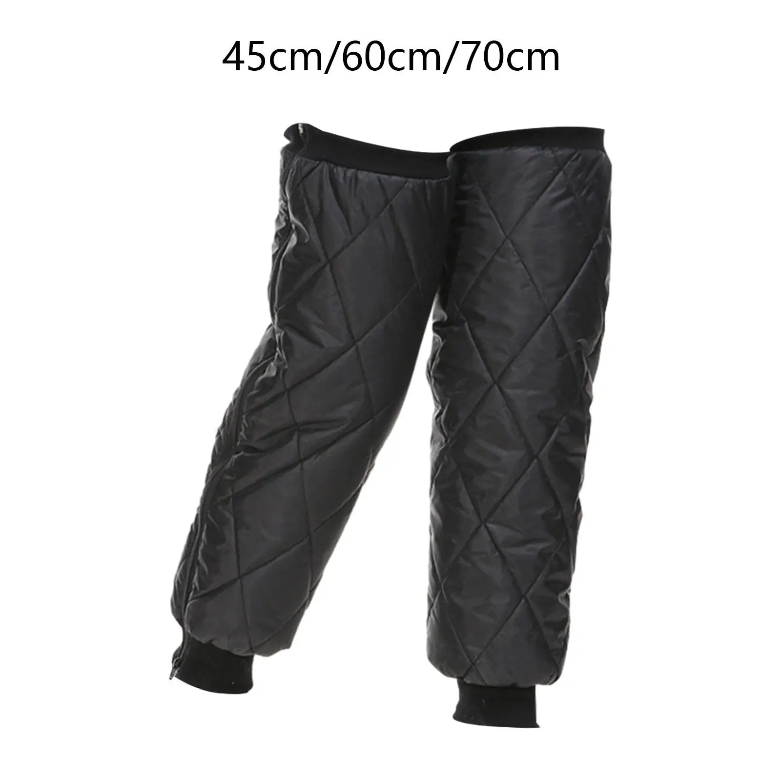 1 คู่ขาอุ่นขายาวแขนซิปเข่า Pads Windproof ขา Gaiter สําหรับจักรยานตกปลาขี่จักรยานฤดูหนาวเย็นสภาพอากาศ