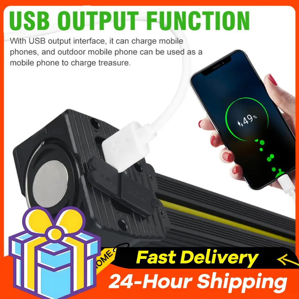 

Светодиодный фонарь с крючком для подвешивания, инспекционная лампа, перезаряжаемый через USB, портативный фонарик для ремонта автомобилей, дома, гаража, экстренных случаев ﻿