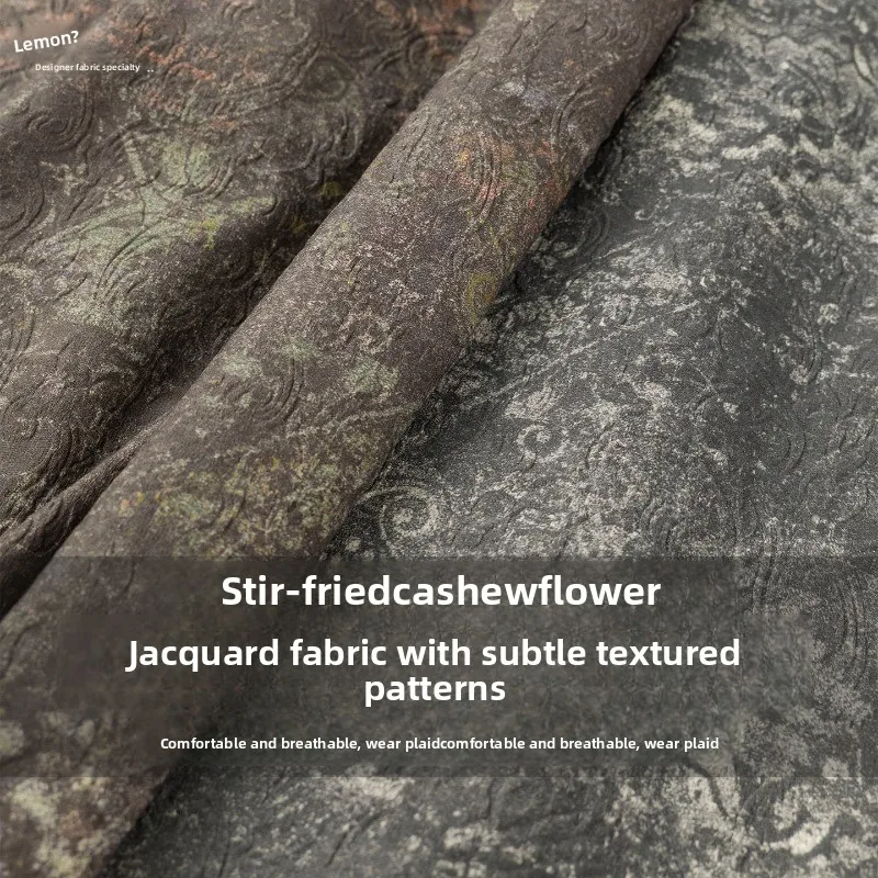 

Dark Patterned Pure Cotton Jacquard Fabric for Outerwear Pants Creative Clothing Designer Diy Sewing Fabrics By The Meter Cloth